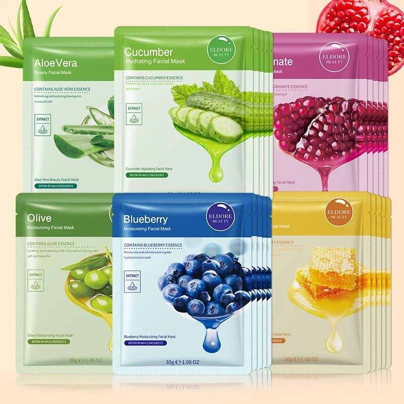 BPOM ELDORE Beauty Masker Facial Sheet Mask MASKER KECANTIKAN WAJAH CERAH BERSERI