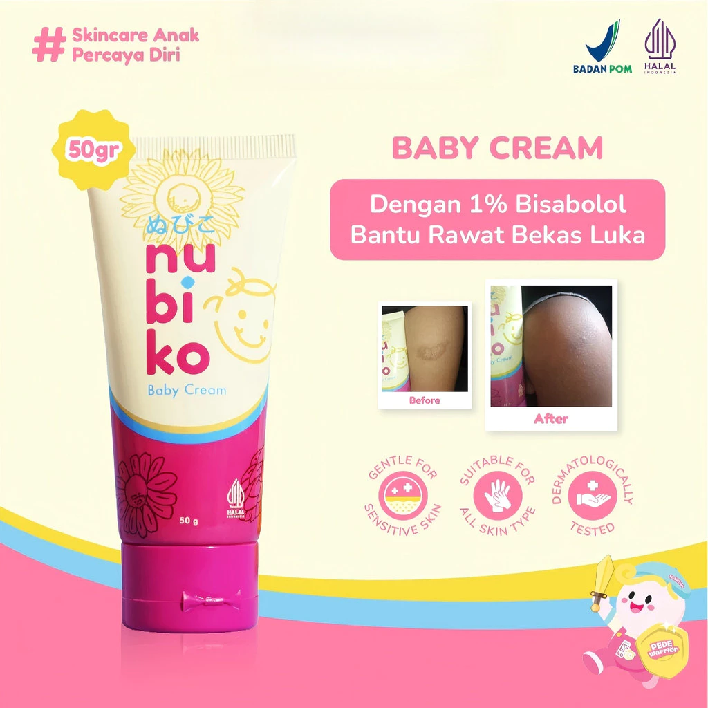 Nubiko Baby Cream 50 gr dengan Bisabolol Sunflower Oil Aloevera Cream Anak Bebas Bekas Luka Skin Savior Essential Soothe Moisturizer Anak & Baby Cream Mengatasi Eksim Melembabkan Kulit Melindungi Dari Iritasi Kulit Bayi