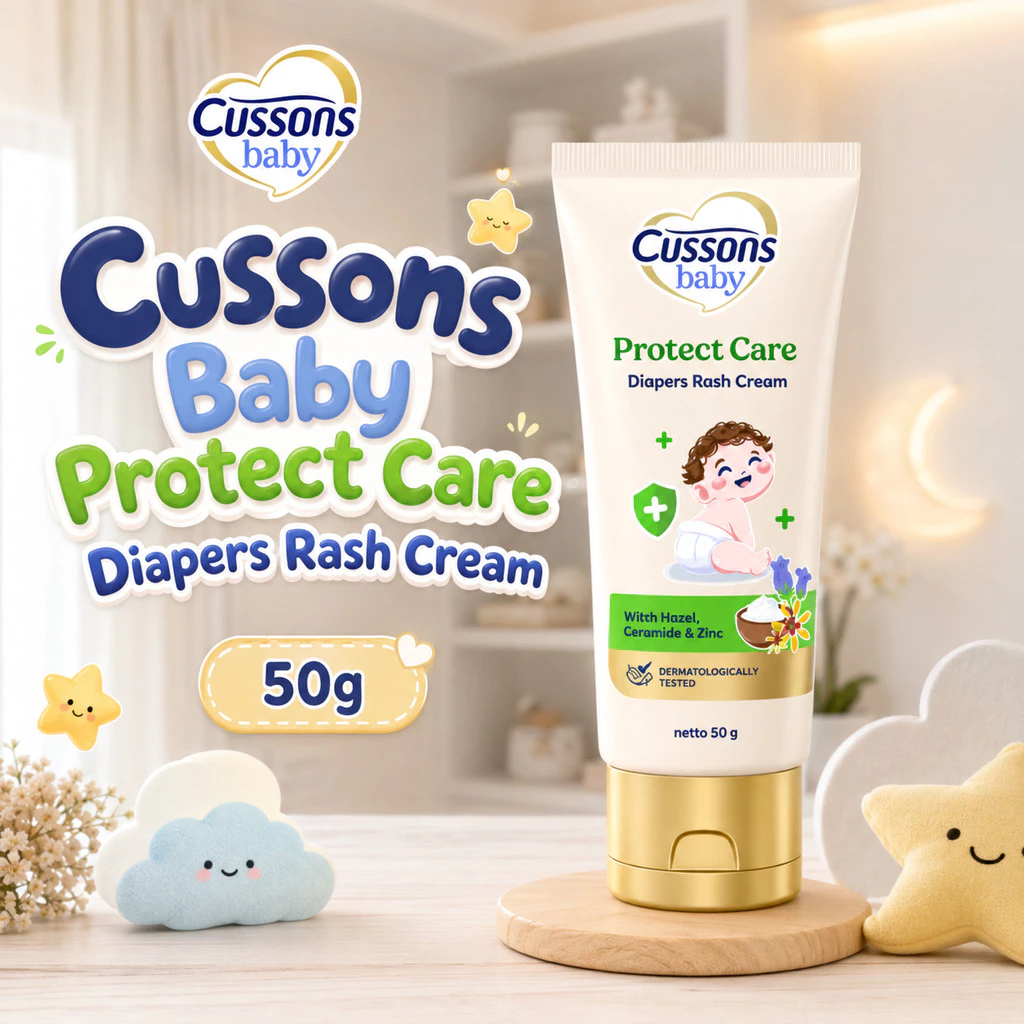 Cussons Baby Diaper Rash Cream 50gr – Krim Bayi untuk Ruam Popok & Iritasi