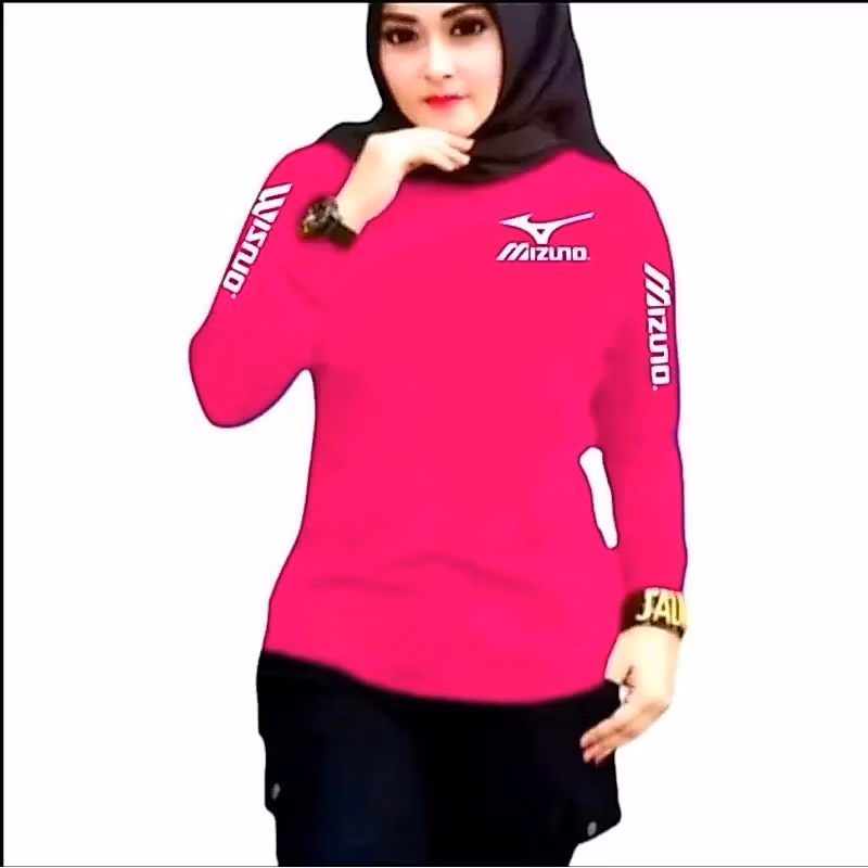 BAJU ATASAN OLAHRAGA WANITA BAJU SENAM AEROBIK ZUMBA FITNESS|MIZUNO LENGAN PANJANG
