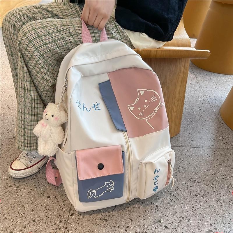 TAS RanSel Cewek Cowok BackPack Sekolah Jalan Tidak Dapat Gantungan