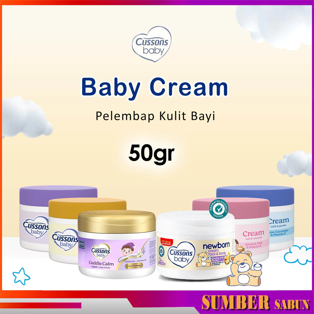 Cussons Baby Cream 50 gr Krim Bayi Lembut Untuk Kulit Tubuh Bayi