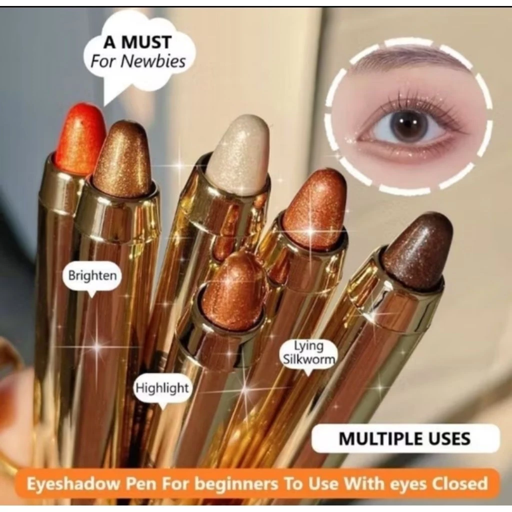 Eyeshadow Crayon Glitter Matte Pencil 2 in 1 / Pensil Perona Mata - HOORAY SWEET