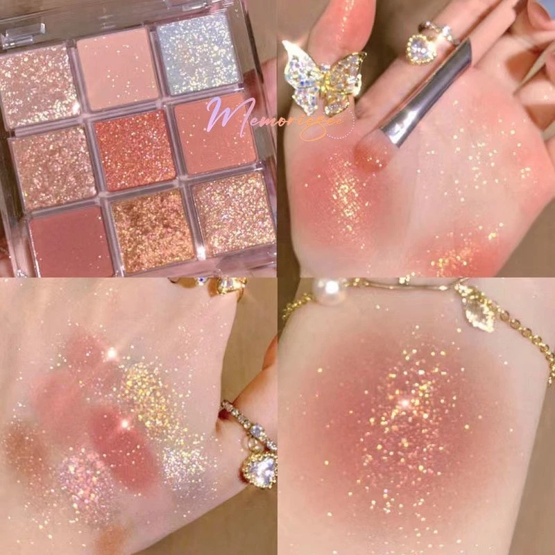 [COD] Eyeshadow Palette Waterproof Matte Glitter Shimmer Korea 9 Warna Pigmented Nude Pink Murah Eye Beauty Palet Make Up DIKALU COCO VENUS