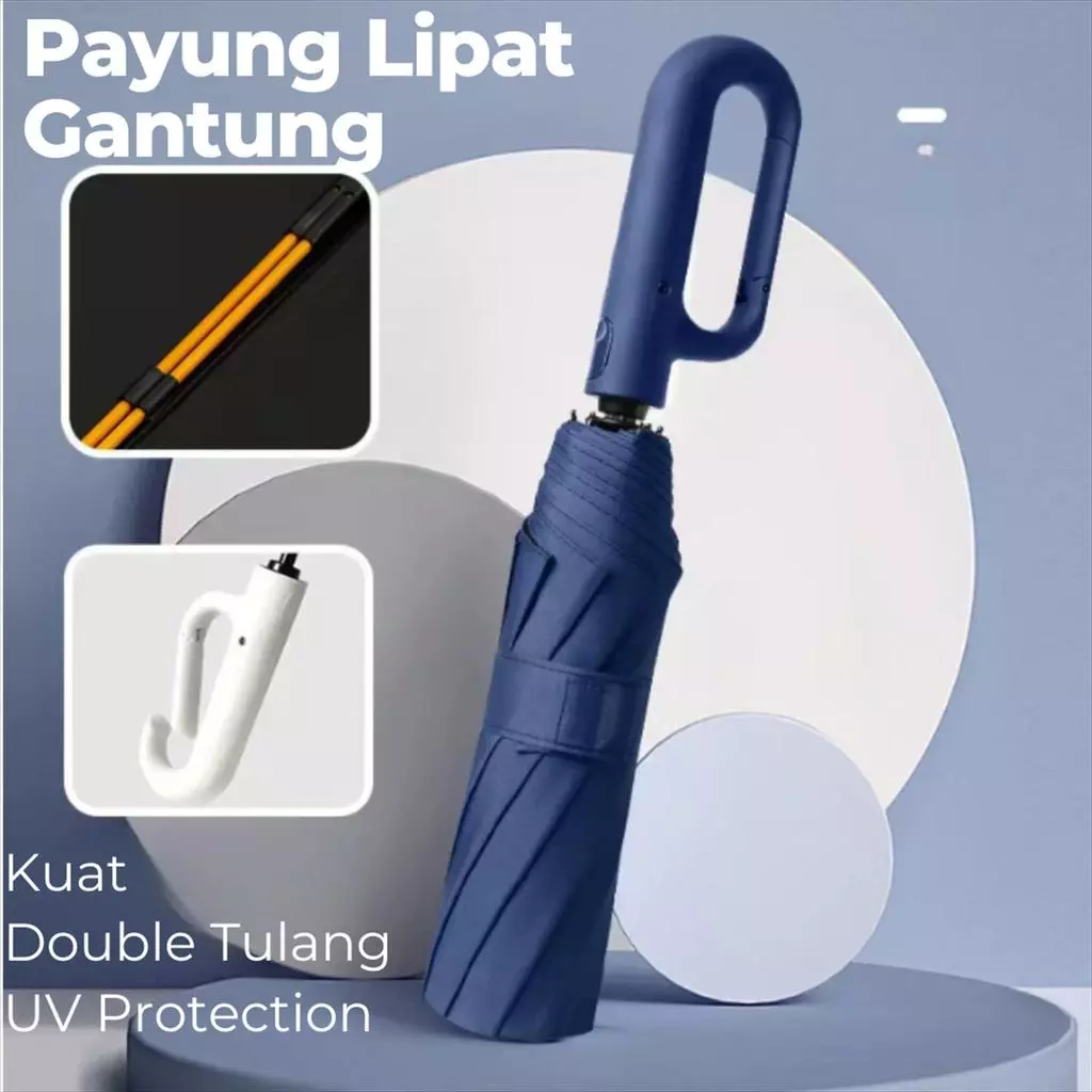 Payung Lipat Otomatis Gantung Payung Lipat Anti UV Hook Payung Gantung Payung Otomatis Payung Lipat Jumbo
