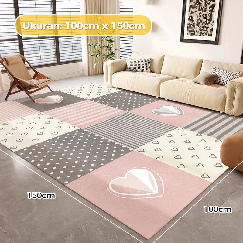 COD Karpet Ruang Tamu 100x150CM Karpet Muslim Mewah Untuk Sholat