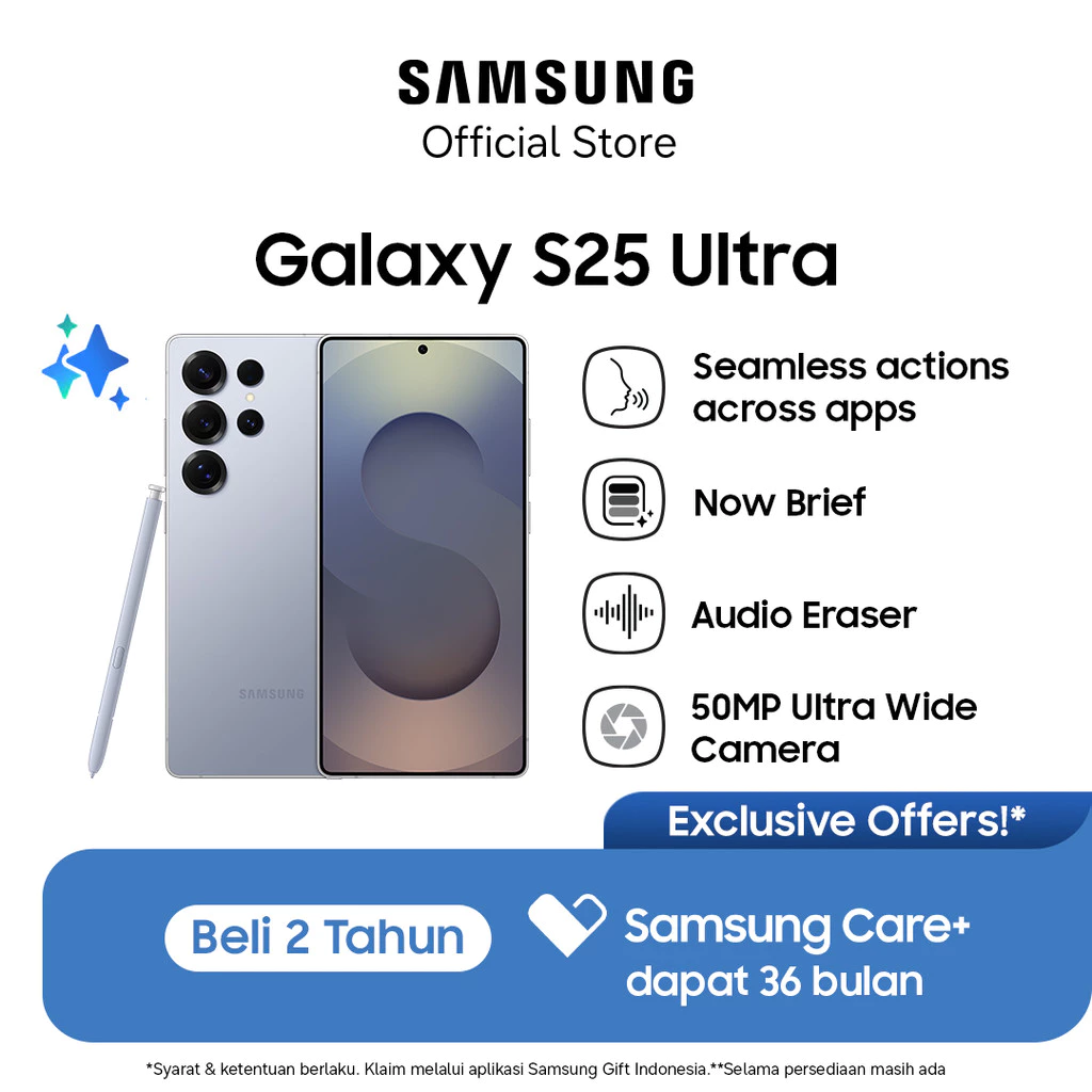 Samsung Galaxy S25 Ultra 12/256GB – Titanium Silverblue | Hp AI | Galaxy AI | Snapdragon 8 Elite