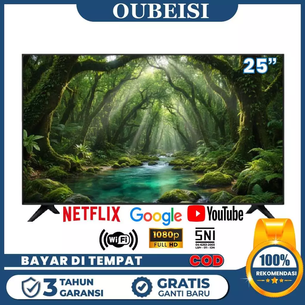 OUBEISII TV  24/25 inch Smart TV LED  Android 11.0 FHD