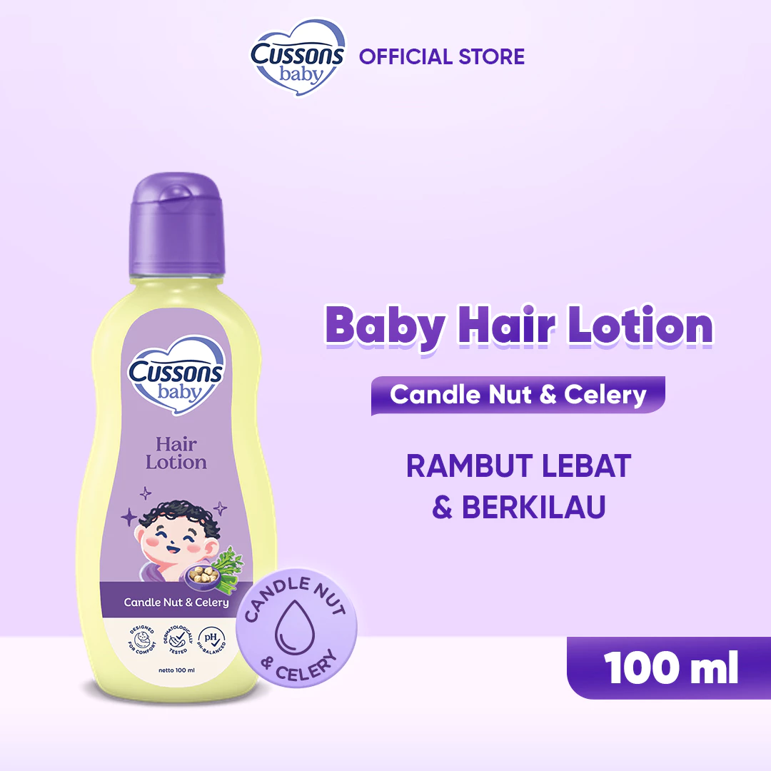 Cussons Baby Hair Lotion Candle Nut & Celery - Losion Rambut Bayi 100ml