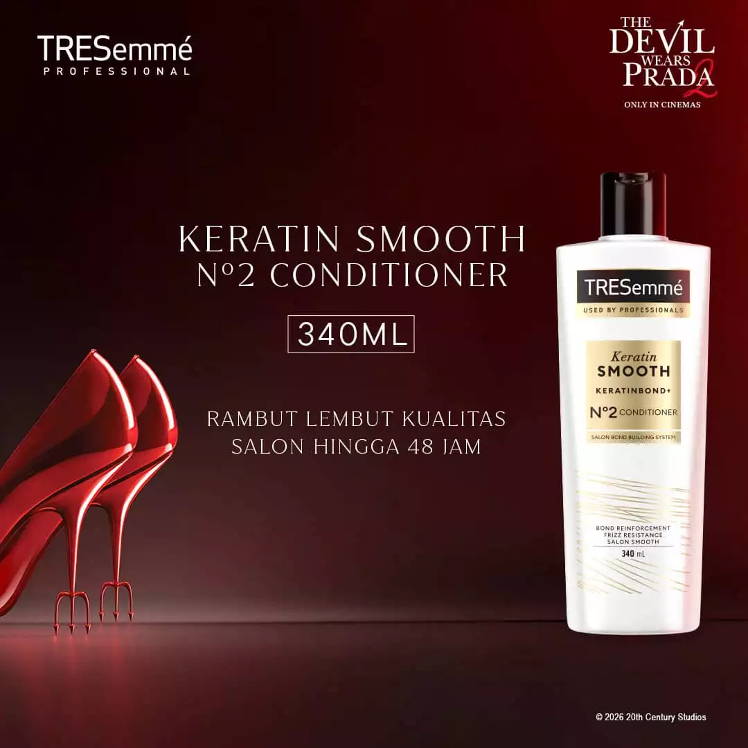 TRESEMME Hair Conditioner Keratin Smooth Rambut Lembut 48 Jam* Perawatan Rambut dengan Hydrolyzed Keratin Kualitas Salon 340ML