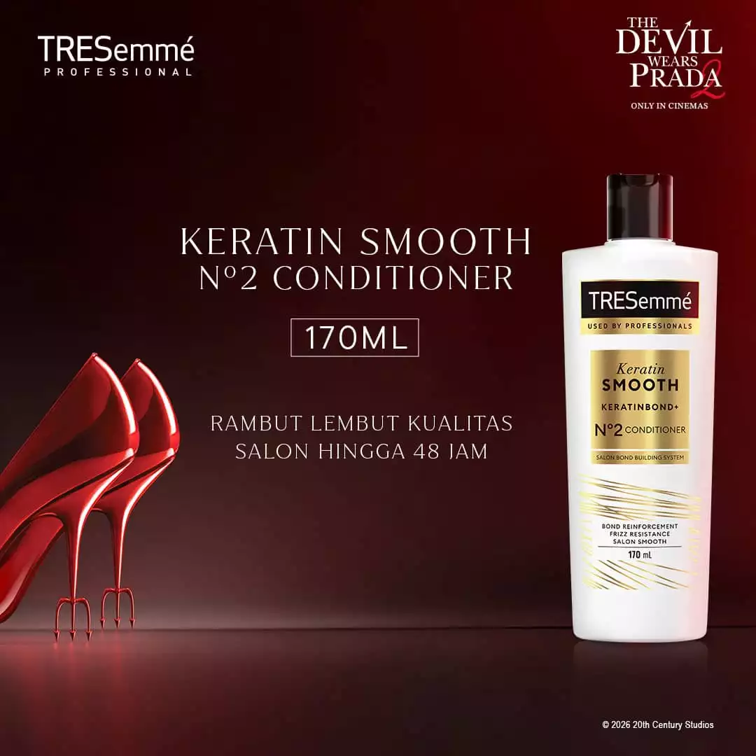 TRESemme Hair Conditioner Keratin Smooth Rambut Lembut 48 Jam* w Hydrolyzed Keratin 170ml
