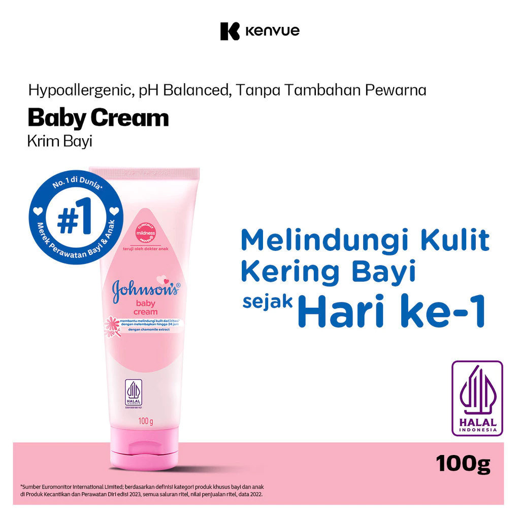 JOHNSON'S Baby Cream - Krim Bayi 100gr