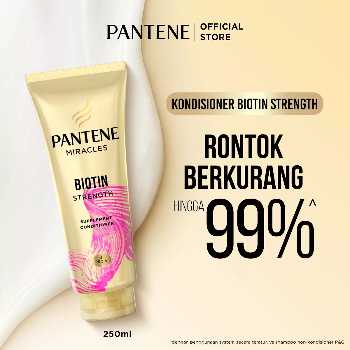 Pantene Conditioner Miracles Biotin Strength Daily Hair Supplement for Hairfall Control 300ml